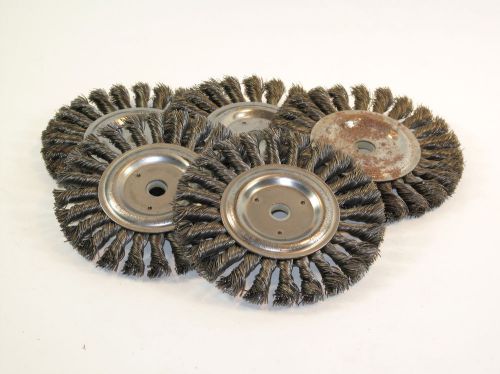 1 lot of 5 - weiler 6&#034;  twist wire wheel 9000 rpm max  pt# 8105 (#264) for sale