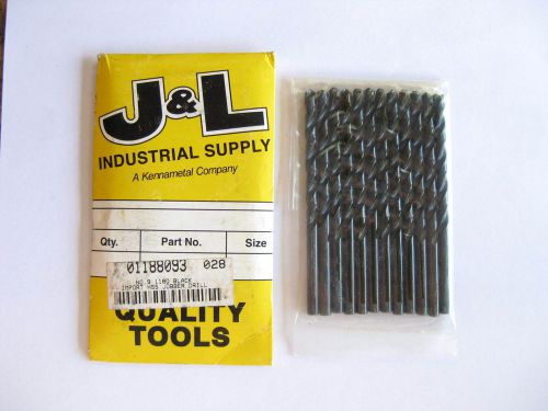 NEW 12 PC #9  JOBBER LENGTH DRILL BIT WIRE GAGE NO9 118° GAUGE KENNAMETAL