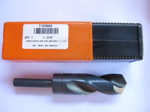 New 1-3/16&#034; hss silver &amp; deming drill bit 1/2 shank hertel usa for sale