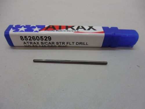 Atrax solid carbide 85260529 str fl drill no.52 140 deg rhc 7pc lot new for sale
