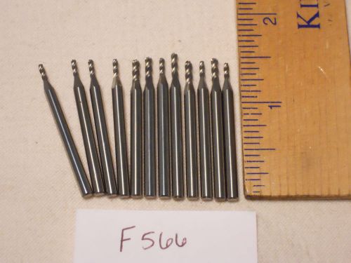 12 new 3 mm shank carbide end mills. 4 flute. ball. usa made. (f566) for sale