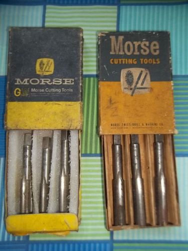 2 Boxes Morse Cutting Tools Taps 1/2-20 NF Box of 3  7/16-20 NF Harden Steel