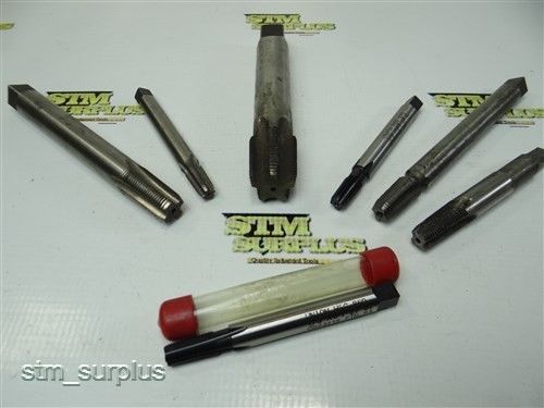 Nice lot of 7 hss pipe taps 1/8&#034; -27npt to 3/4&#034; -14npt union for sale