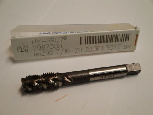 Osg - 2987000 - hss 7/16-20 spiral flute tap - class of fit: 2b for sale