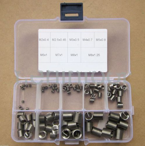 90pcs helicoil stainless thread repair insert assortment kit m2 2.5 3 4 5 6 7 8 for sale