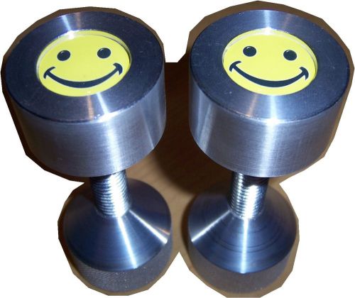 Two hole pins Custom Smiley Face. 2 hole flange pins 1/2&#034; to 1-5/8&#034; Knurled
