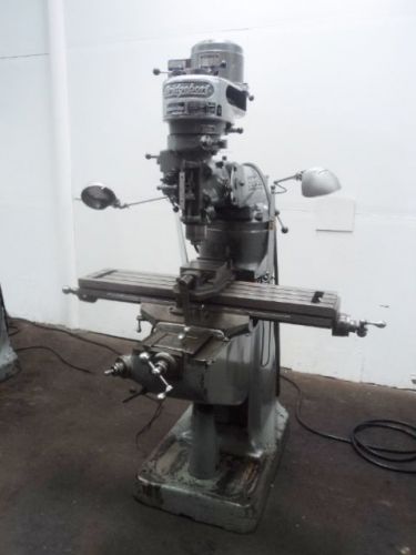 Bridgeport vertical mill with brown &amp; sharp 6&#034; machine vice kurt vice knock off for sale