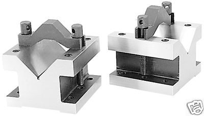 New 2-3/8 x 2-3/8 inch precision v-block &amp; clamp 2 set for sale