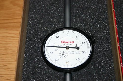 Starrett Drop Dial Indicator 0-2&#034; 0.001&#034; , 0-100 #655-2041