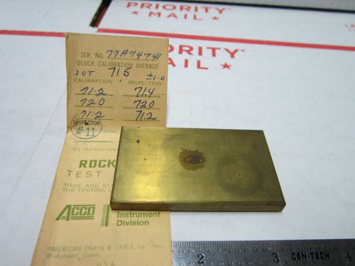 Metrology inspection rockwell hardness test standard bin#5-32 for sale