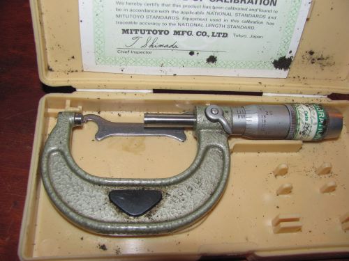 MITUTOYO 1 TO 2  INCH MICROMETER , FRICTION THIMBLE , .001