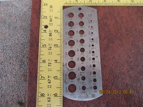 Brown &amp; sharpe # 710 fractional twist drill gauge gage 1/16 - 1/2 machinist tool for sale