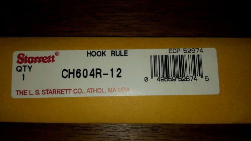 Starrett CH604R-12 Hook Rule 12&#034;