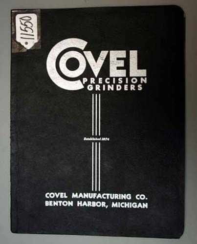 Covel Operating &amp; Parts Manual No. 7A Surface Grinder:, Inv 11550