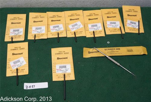 9 NEW STARRETT CONTACT POINTS AND SCRIBER 68B !!  B837