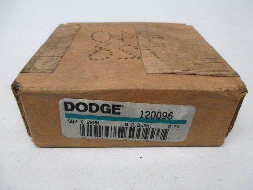 NEW DODGE 120096 SDS X 28 28MM BORE QD BUSHING D304329