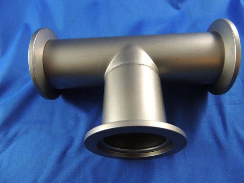 MDC High Vacuum Tubing 5&#034; 3 Way T Junction Pipe Stainless Steel 1 1/4&#034; Opening