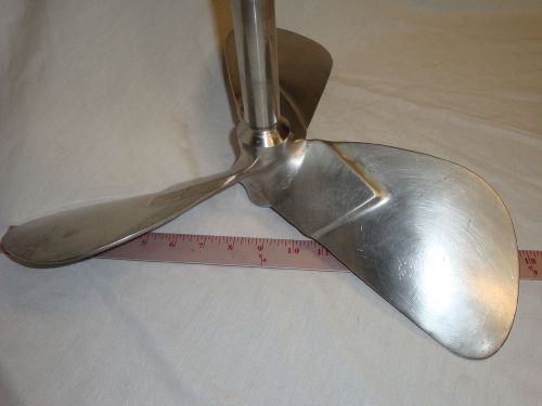 15&#034; stainless steel impeller with 1 1/4&#034; shaft for sale