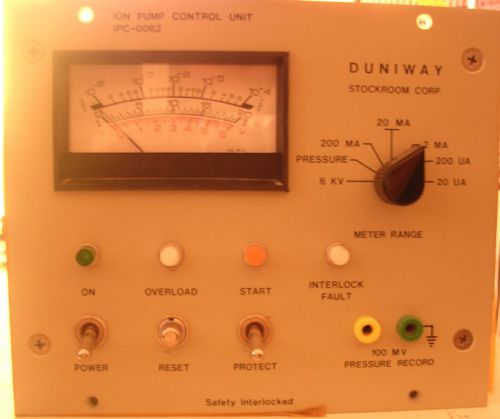 DUNIWAY STOCKROOM IPC-0062 ION PUMP CONTROL UNIT