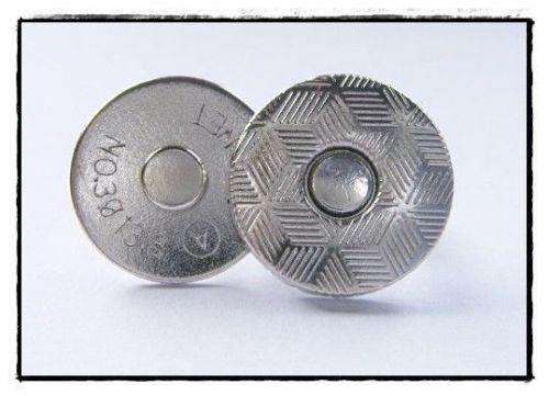 50 sets of Magnetic Snap Closure Nickel ( 10 mm ) Slim