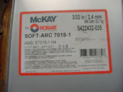 McKay Soft-Arc  7018-1 H4 3/32&#034; welding rods 50 LB AWS E7018