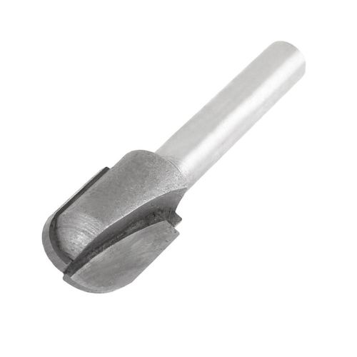 1/4&#034; x 1/2&#034; dual flutes round nose router bit cutter woodworking tool gray for sale
