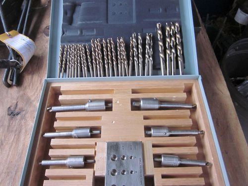Precision general electric cobalt m42 ptd drill stop set 36 dill bits aircraft for sale