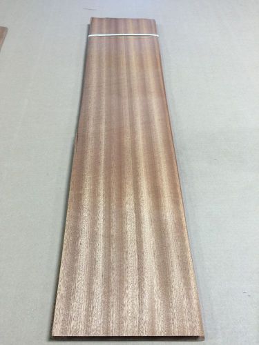 Wood veneer ribbon sapele 8x36 22pcs total raw veneer  &#034;exotic&#034;  rss1 12-15 for sale