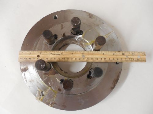 10&#034; Lathe Chuck D6 Backing Plate  logan south bend clausing used