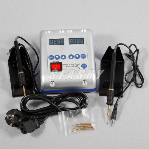 Electric Waxer Carving knife Machine 2 Pens and 6 Wax Tips/Pot for Dental Lab WB