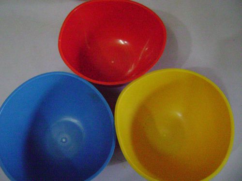 3 RUBBER BOWLS FOR ALGINATE AND DENTAL STONE MIXING