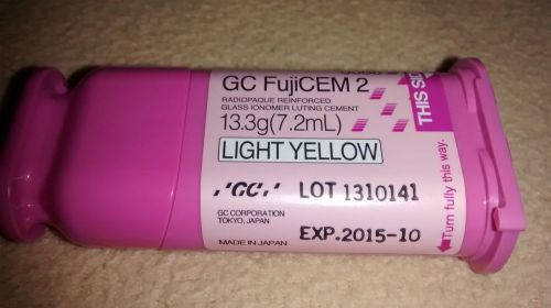 Fujicem 2 by gc light yellow glass ionomer luting cement for sale