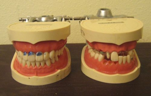 Nissin Kilgore Practice Dental Articulators with Removable Teeth x 2 - Used