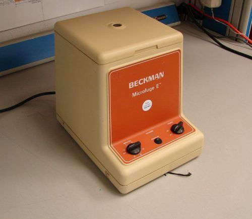 Beckman microfuge e 329210 15000rpm, 6 x 1.5ml rotor, 30 minute timer, tested for sale