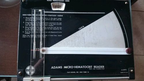 Adam micro-hematocrit reader for sale