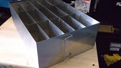 Stainless Steel autoclave cryo rack tray 15 cells  with 15 16.5 x 11 x 5.5