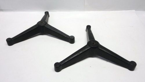 Pair Of Scientific Laboratory Stand Bases  Cenco - Welch Type  #4205