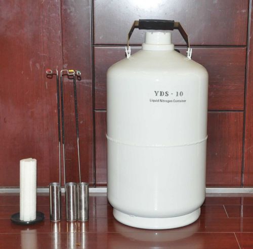 10 l liquid nitrogen ln2 tank+ straps cryogenic container t-4 for sale