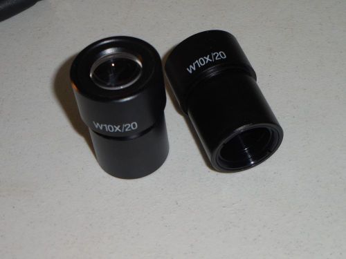 New PAIR OF W10X/20  EYEPIECES For  Microscope 30 mm