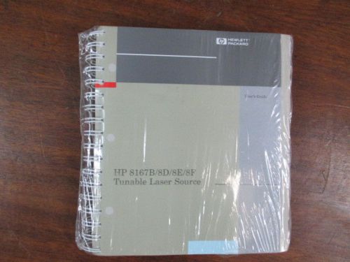 NEW Sealed HP User Guide Manual 8167B 8168D 8168E 8168F Tunable Laser Source