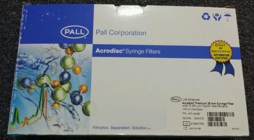 Pall acrodisc premium 25mm syringe filter with 0.45 ?m nylon membrane (qty-200) for sale