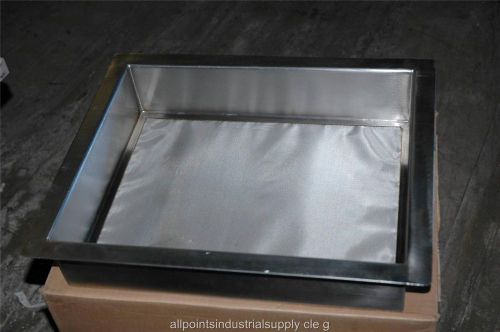 16&#034; x 19.5&#034; rectangular stainless steel laboratory filter sieve screen - nos for sale