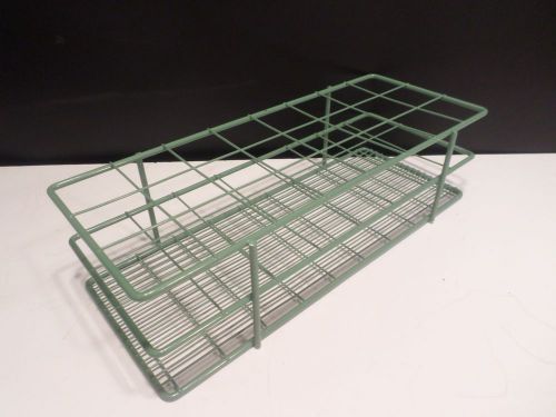 VWR Green Epoxy-Coated Wire 24-Position Place 30-40mm Test Tube Rack Support