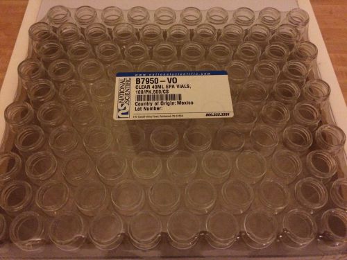 National Scientific Threaded Clear 40 mL EPA vials 100 pk B7950-V0