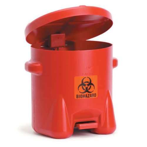 Polyethylene biohazard can - 10-gallon  18&#034;w x 22&#034;d x 18&#034;h 1 ea for sale