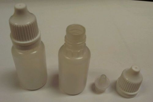 100 x 10mL LDPE Plastic Dropper Bottles for Liquid Child Tamper Proof Squeezable