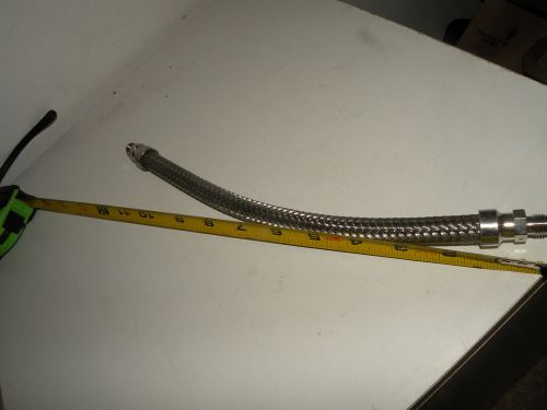 Swagelok ss 1/4&#034; metal flex hose 12&#034; with 1/4&#034; swagelok tube adapter ends for sale