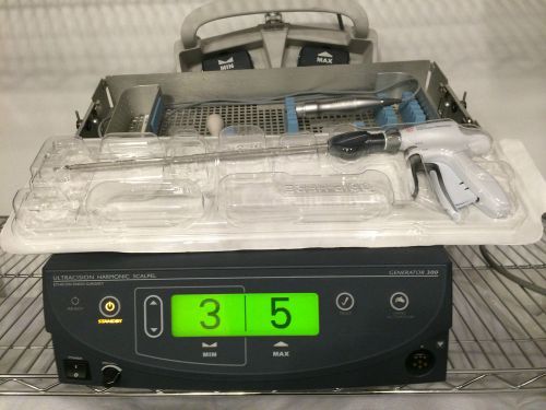 Ethicon harmonic g300 / gen 04 generator with scalpel hp054 + har36 &amp; more for sale