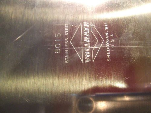 1 VOLLRATH Stainless Steel Instrument Tray 8015
