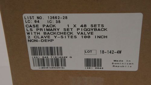Hospira 12662-28 LifeShield™ Primary Set Piggyback w/Backcheck Valve ~ Box of 48
